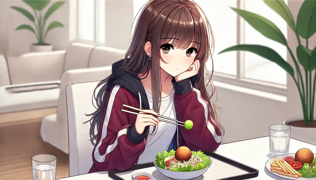 食事制限をしている女の子