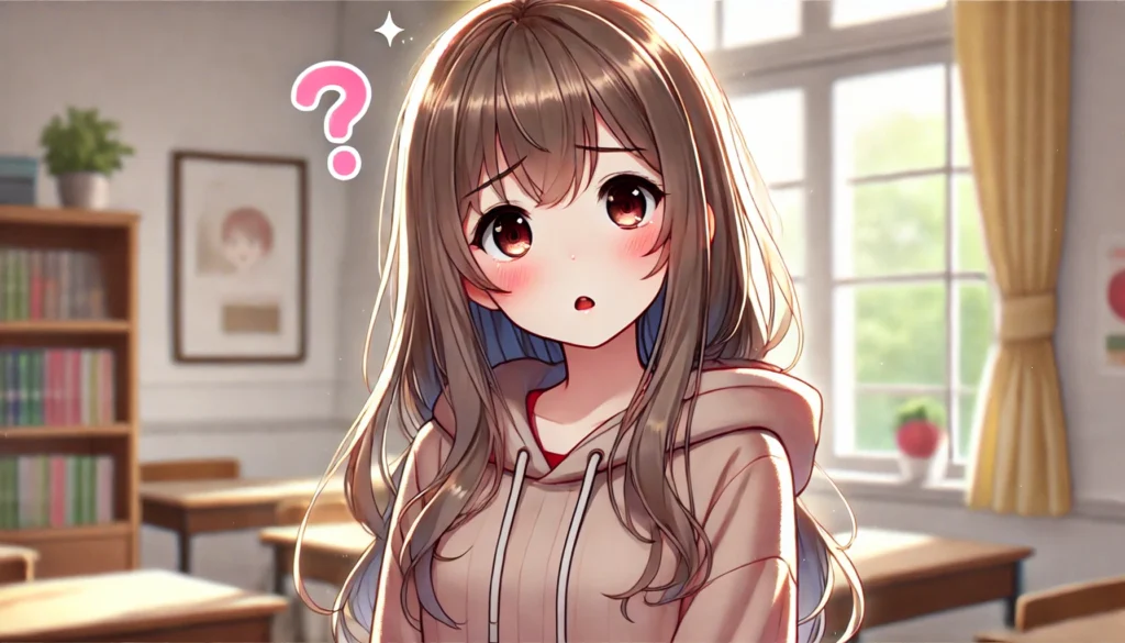 疑問を持った女の子